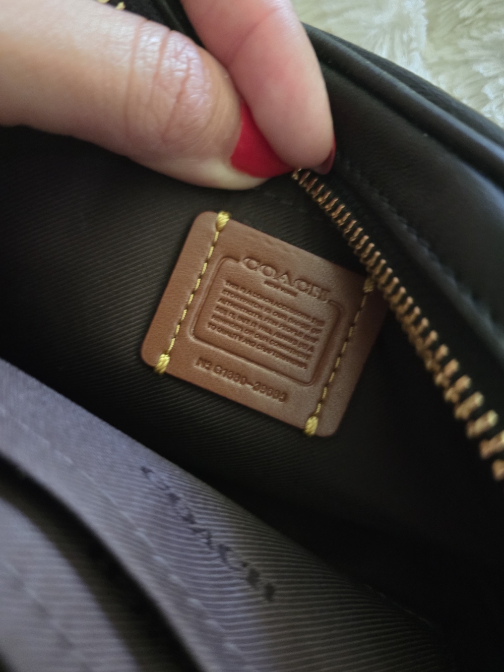 COACH Black Quilted Leather Belt Bag - Picture 3 of 6